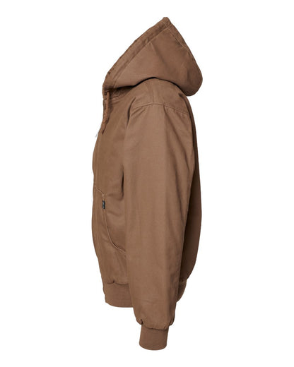 DRI DUCK Cheyenne Boulder Cloth™ Hooded Jacket with Tricot Quilt Lining 5020 #color_Field Khaki