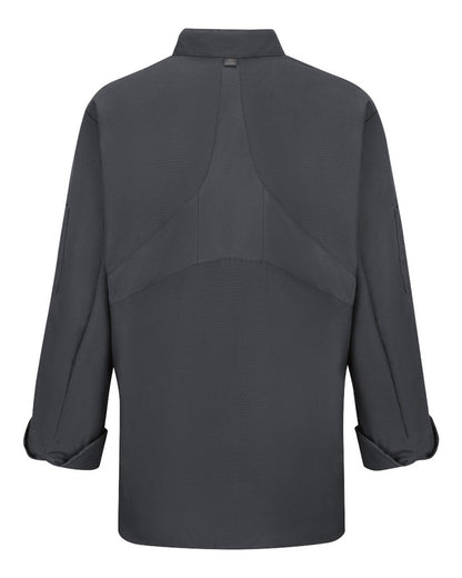 Chef Designs Women's Mimix™ Chef Coat with OilBlok 041X #color_Charcoal
