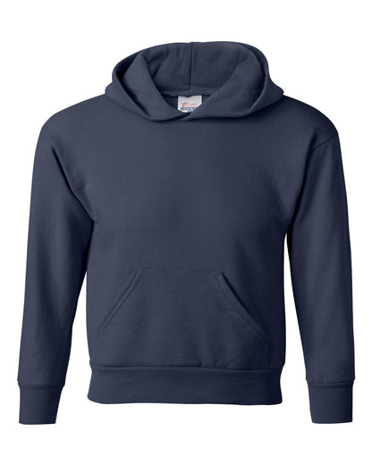 Hanes Youth EcoSmart® Hooded Sweatshirt P473 #color_Navy