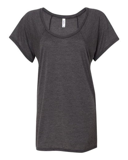 BELLA + CANVAS Women’s Flowy Raglan Tee 8801 #color_Dark Grey Heather