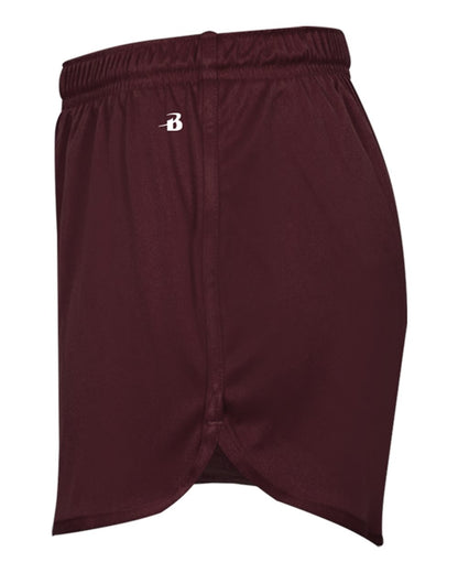 Alleson Athletic Women's B-Core Track Shorts 7278 #color_Maroon