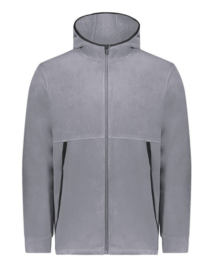 Augusta Sportswear Eco Revive™ Polar Fleece Hooded Full-Zip Jacket 6858 #color_Graphite