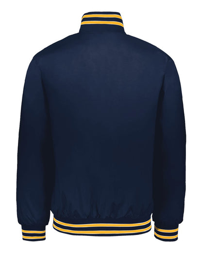 Holloway Men's Heritage Jacket 229140 #color_Navy/ Light Gold/ White