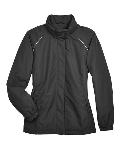 CORE365 Women's Profile Fleece-Lined All-Season Jacket 78224 #color_Black