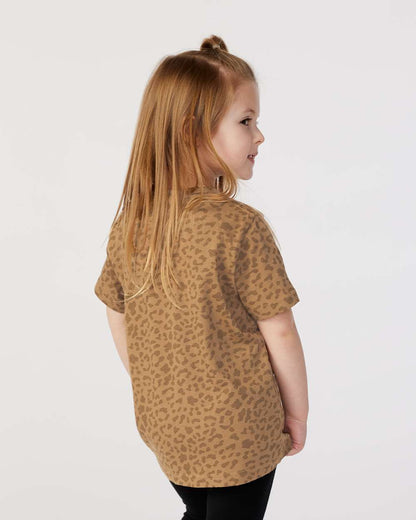 Rabbit Skins Toddler Fine Jersey Tee 3321 #colormdl_Brown Leopard