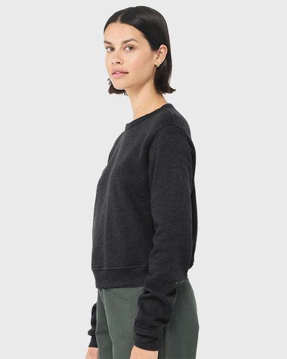 BELLA + CANVAS Women's Sponge Fleece Classic Crewneck Sweatshirt 7511 #colormdl_Dark Grey Heather