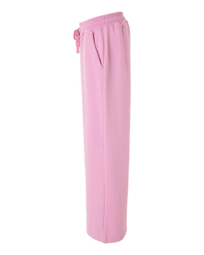 American Apparel Women's French Terry Wide Leg Pants FTP00 #color_Powder Pink