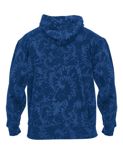 Badger Youth Tie-Dyed Triblend Hooded Sweatshirt 2275 #color_Royal Tie-Dye