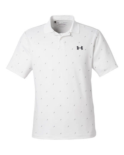 Under Armour Men's 3.0 Printed Performance Polo 1377377 #color_White/ Black