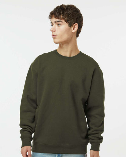 Independent Trading Co. Heavyweight Crewneck Sweatshirt IND3000 #colormdl_Army