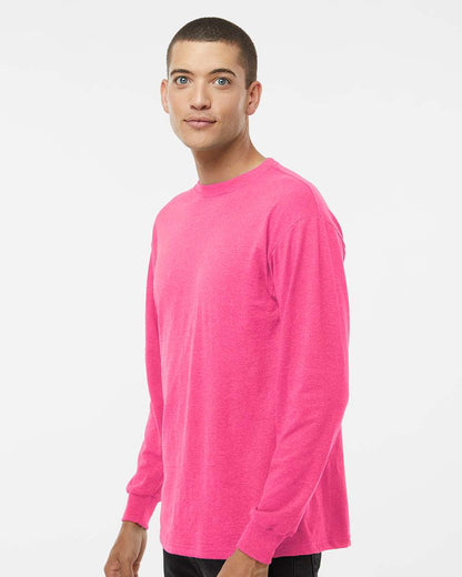 M&O Unisex Gold Soft Touch Long Sleeve T-Shirt 4820 #colormdl_Neon Pink