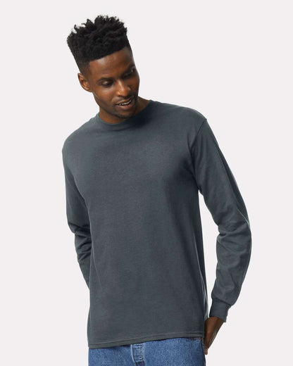 Gildan Unisex Ultra Cotton® Long Sleeve T-Shirt 2400 #colormdl_Dark Heather