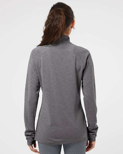 Adidas Women's Lightweight Quarter-Zip Pullover A281 #colormdl_Black Heather/ Carbon