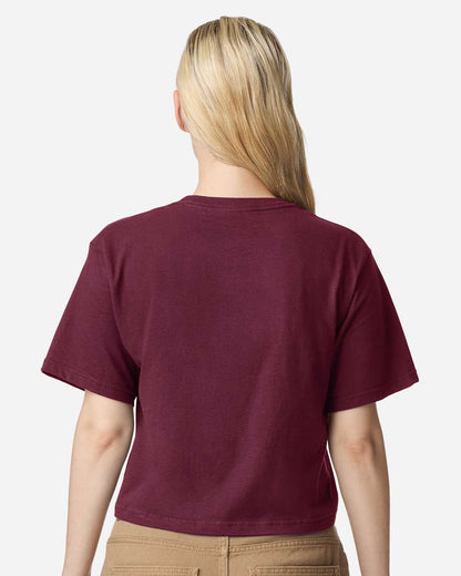 American Apparel Women's Fine Jersey Boxy Tee 102 #colormdl_Burgundy