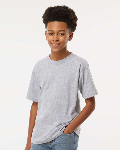 M&O Youth Gold Soft Touch T-Shirt 4850 #colormdl_Athletic Grey
