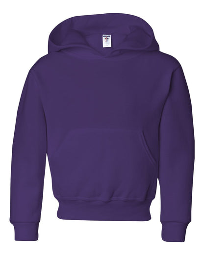 JERZEES Youth NuBlend® Hooded Sweatshirt 996YR #color_Deep Purple