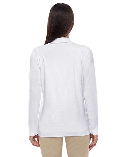 Devon & Jones Women's Perfect Fit™ Shawl Collar Cardigan DP462W #colormdl_White