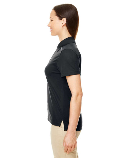 CORE365 Women's Radiant Performance Piqué Polo with Reflective Piping 78181R #colormdl_Black