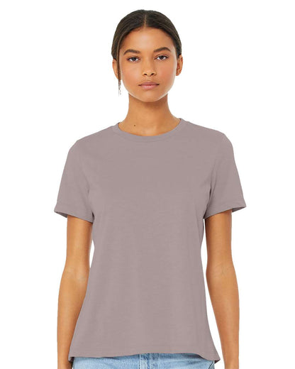 BELLA + CANVAS Women’s Relaxed Fit Heather CVC Tee 6400CVC #colormdl_Heather Pink Gravel