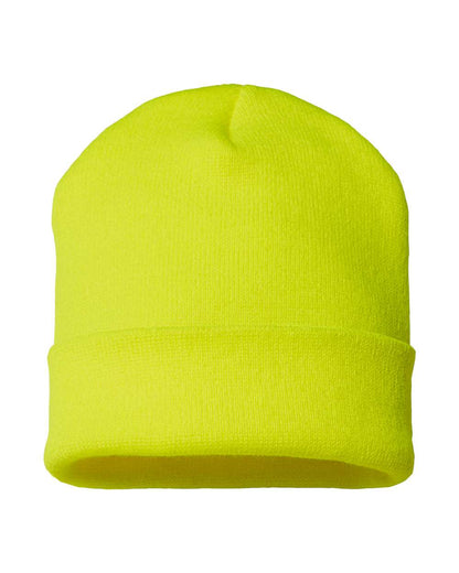 CAP AMERICA USA-Made 12" Cuffed Beanie TKN24 #color_Neon Yellow