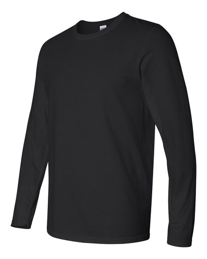 Gildan Unisex Softstyle® Long Sleeve T-Shirt 64400 #color_Black