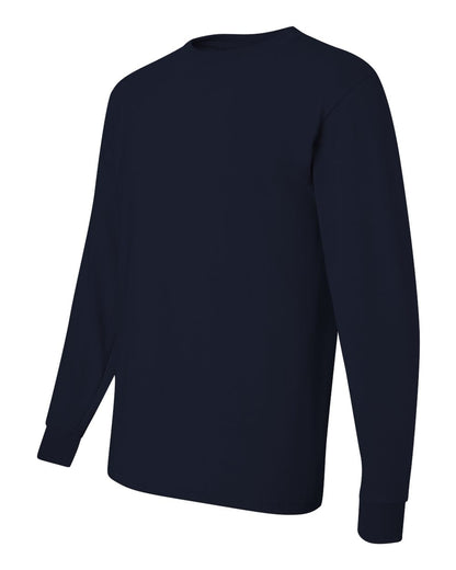 JERZEES Men's Dri-Power® Long Sleeve 50/50 T-Shirt 29LSR #color_J. Navy