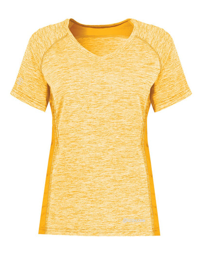 Holloway Women's Electrify CoolCore® V-Neck T-Shirt 222771 #color_Gold Heather
