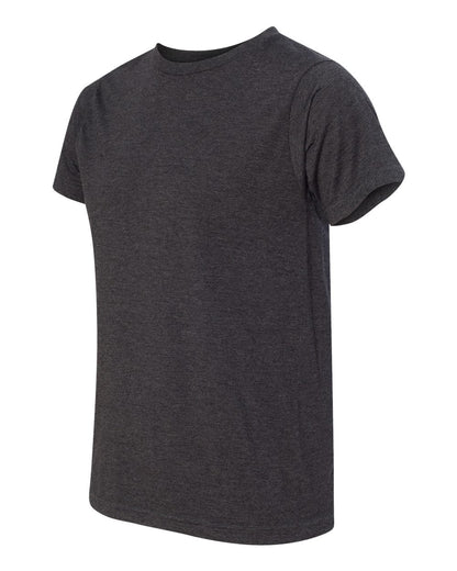 Bayside USA-Made 50/50 Fine Jersey T-Shirt 5010 #color_Heather Charcoal