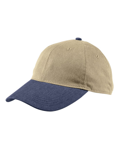 Authentic Pigment Pigment-Dyed Baseball Cap 1910 #color_Khaki/ Navy