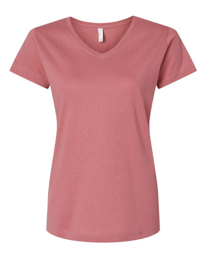 LAT Women's Fine Jersey V-Neck Tee 3507 #color_Mauvelous