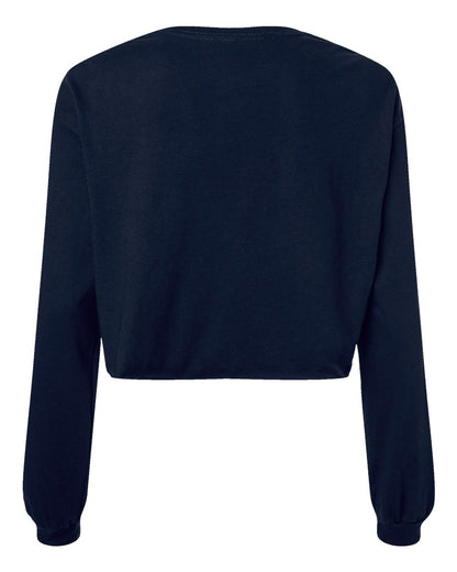 BELLA + CANVAS FWD Fashion Women's Crop Long Sleeve Tee 6501 #color_Navy