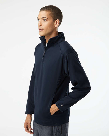 Badger Performance Fleece Quarter-Zip Pullover 1480 #colormdl_Navy