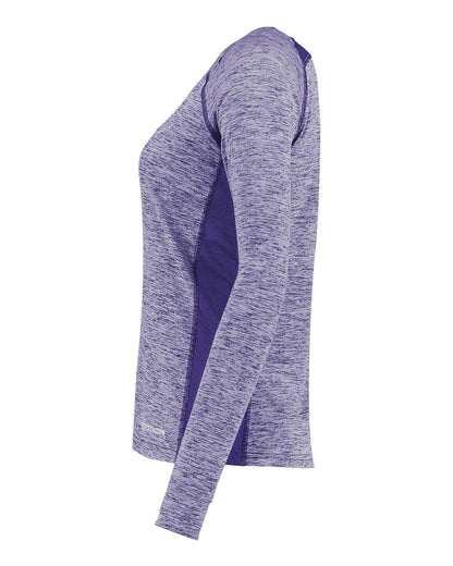 Holloway Women's Electrify CoolCore® Long Sleeve V-Neck T-Shirt 222770 #color_Purple Heather
