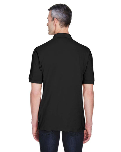 Harriton Men's Easy Blend™ Polo with Pocket M265P #colormdl_Black