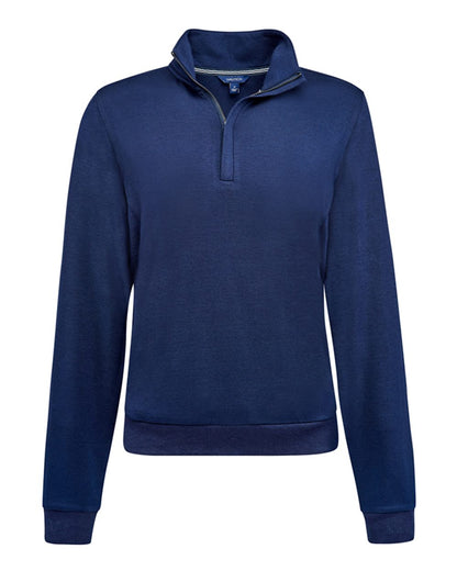 Nautica Women's Explorer Fleece Quarter-Zip Pullover N18091 #color_Navy