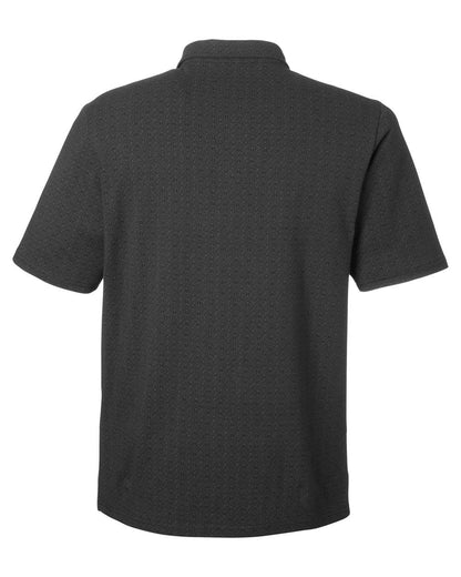 Devon & Jones Men's Crownlux Performance® Geo Polo DG101 #color_Black/ Graphite