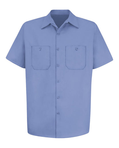Red Kap Men's Cotton Short Sleeve Uniform Shirt SC40 #color_Light Blue