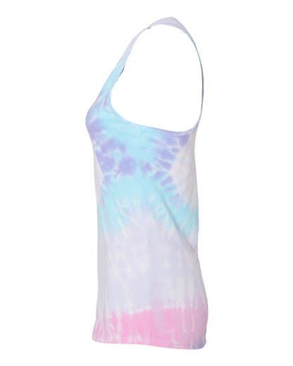 Colortone Women's Tie-Dyed Racerback Tank Top 3400 #color_Unicorn