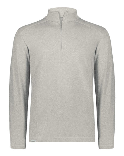 Holloway Unisex Eco Revive™ Ventura Soft Knit Quarter-Zip Pullover 223553 #color_Grey Heather