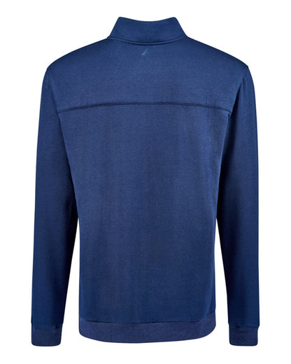 Nautica Unisex Explorer Fleece Quarter-Zip Pullover N18090 #color_Navy