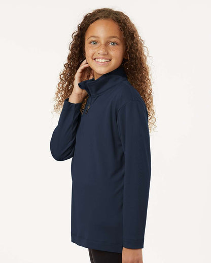 AllPro Youth Pro-Lock Performance Quarter-Zip Pullover 41870Y #colormdl_Navy