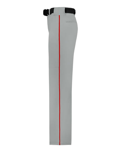Alleson Athletic Youth Baseball Pants With Braid 605WLBY #color_Grey/ Red