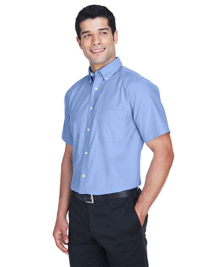 Harriton Men's Oxford Short Sleeve with Stain-Release M600S #colormdl_Light Blue