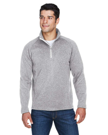 Devon & Jones Unisex Bristol Sweater Fleece Quarter-Zip Pullover DG792 #colormdl_Grey Heather