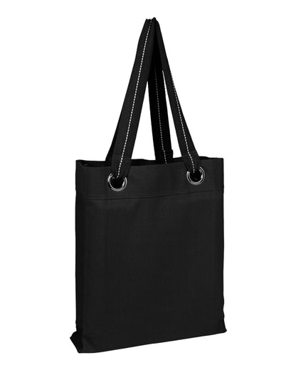 Q-Tees Large Grommet Tote Q1630 #color_Black