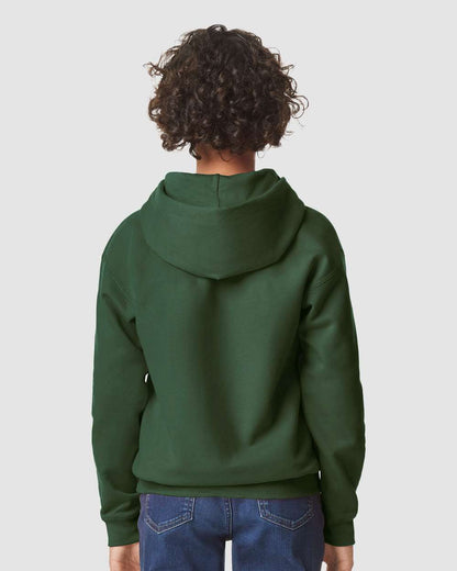 Gildan Softstyle® Youth Midweight Hooded Sweatshirt SF500B #colormdl_Forest Green