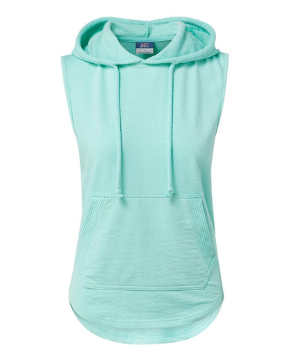 MV Sport Women's Kinsley Sleeveless Hooded Sweatshirt W24131 #color_Oasis