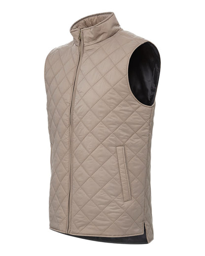 Weatherproof Men's Vintage Diamond Quilted Vest 207359 #color_Driftwood
