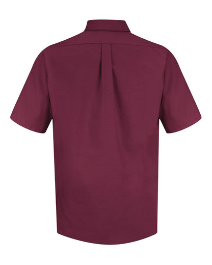 Red Kap Men's Tall Poplin Short Sleeve Dress Shirt SP80T #color_Burgundy