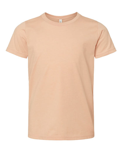 BELLA + CANVAS Youth CVC Jersey Tee 3001YCVC #color_Heather Peach